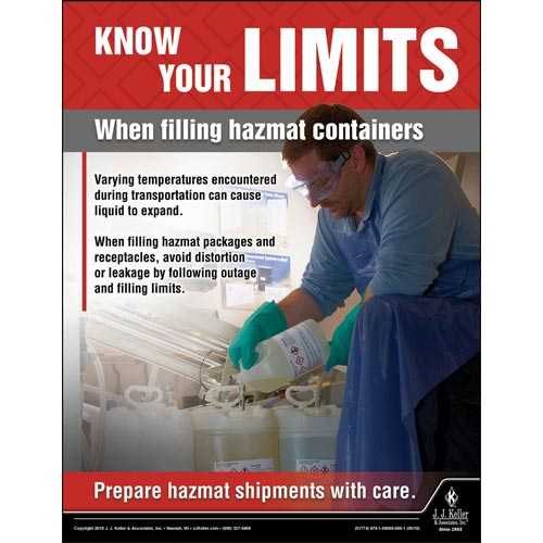 Filling Hazmat Containers, Hazmat Transportation Poster