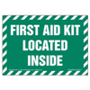 First Aid Kit Located Inside Decal