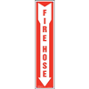 Fire Hose Sign with Down Arrow, Vertical