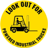 Look Out For Powered Industrial Trucks Floor Sign