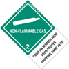 Personalized Non-Flammable Gas Label Shipping Name Vinyl with Extended Tab