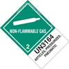 Non-Flammable Gas UN 3164 Articles Pressurized Pneumatic Label
