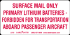 USPS Lithium Battery Marking Paper 4" x 2"