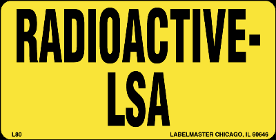Radioactive-LSA Label Paper 100ct