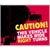 Caution! This Vehicle Makes Wide Right Turns   18" x 14"