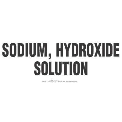 Sodium Hydroxide Solution, Bulk Tank Label