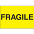 3" x 5" Fragile Fluorescent Yellow Labels 500ct Roll