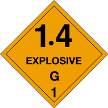 4" x 4" 1.4 Explosive G 1 Shipping Labels