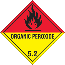 4" x 4" Organic Peroxide 5.2 Labels 500ct Roll