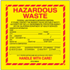 6" x 6" Hazardous Waste California Labels 500ct Roll