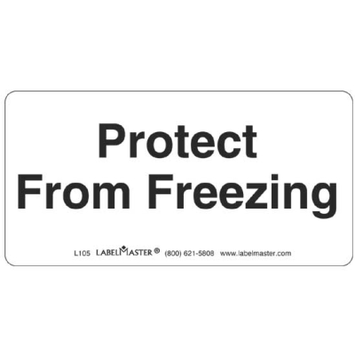 Protect From Freezing Label