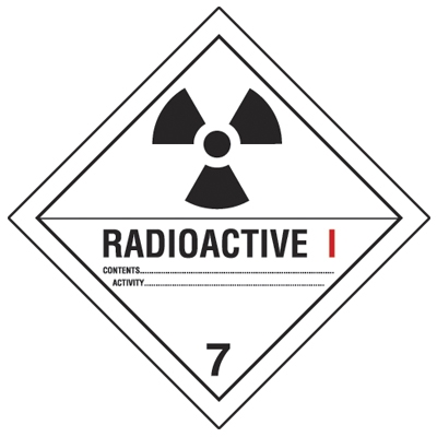 Radioactive I Hazmat Shipping Form Flag