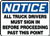 All Truck Drivers Must Sign In