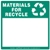 Materials for Recycle Label Blank No Ruled Lines, Vinyl