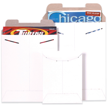 7" x 9" White Tab Lock Stay Flat Mailers 100ct