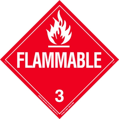 Flammable Liquid Vinyl Worded Placard
