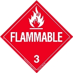 Flammable Liquid Magnetic Worded Placard