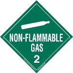 Non Flammable Gas Placard - Worded Tagboard