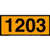 1203 Stock 4-Digit Orange Panels
