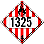 UN 1325 Flammable Solid Placard, Tagboard