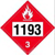 UN 1193 Flammable Liquid Placard, Tagboard