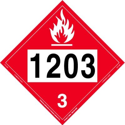 Flammable Liquid Placard UN 1203, Tagboard