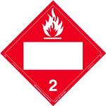Flammable Gas, Blank UN Placard, Tagboard