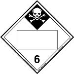 Inhalation Hazard 6, Blank UN Placard, Tagboard