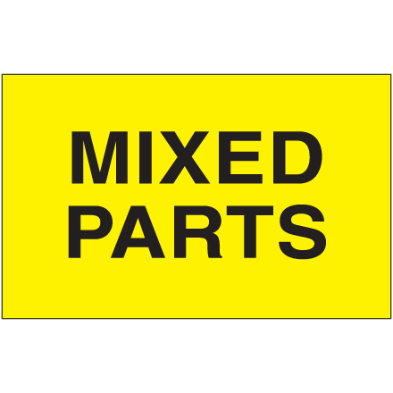 3 x 5" Mixed Parts Label 500ct Roll