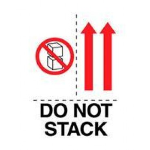 3 x 4" Do Not Stack Boxes Arrows Label 500ct Roll