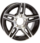 Tredit 15" x 6" Aluminum Wheel 655 Pinnacle Series Black