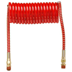 15' Coiled Airline with 12" Leads Red