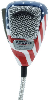 Astatic 636L Noise Canceling 4-Pin CB Microphone Stars N' Stripes