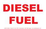 Diesel Fuel Vinyl Decal, 5 x 3