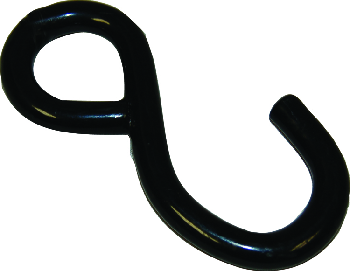 1" Vinyl S Hook, Heat Treated