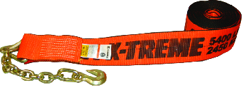 4" x 30' Ancra X-TREME Winch Strap W/ Chain Anchor