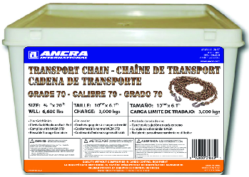 Packaged Transport Chain In A Pail, 3/8" x 20 ft