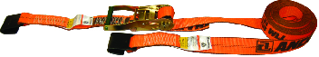 2" x 27' X-TREME Ratchet Strap With Flat Hooks, Fixed end 18"