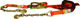 2" x 30' Ratchet Strap With Chain Anchors, Fixed end 34"