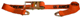 4" x 27' Ratchet Strap With Wire Hooks, Fixed end 18"
