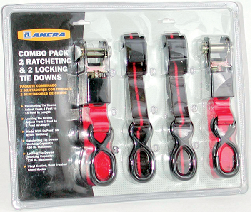 1" Ratcheting & Cam Buckle Tie-Down Combo Pack