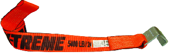 4" x 5' Ancra X-TREME Strap With Container Hook and Sewn Loop End
