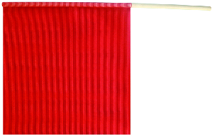 Fluorescent Orange Mesh Flag w/ Wooden Dowel