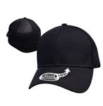 Rearview Mesh Black Cap, Blank