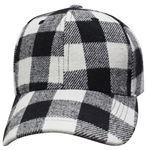 Black & White Buffalo Plaid Cap