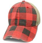 Buffalo Plaid, Khaki Blank Cap