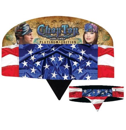 Chop Top Doo Wrap Platinum, USA Flag Stars N Stripes