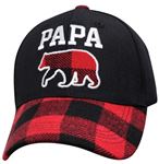 Bear Family Papa Bear Buffalo Plaid Cap