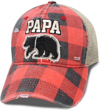 Vintage Plaid Papa Bear Cap