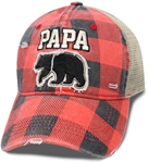 Vintage Plaid Papa Bear Cap